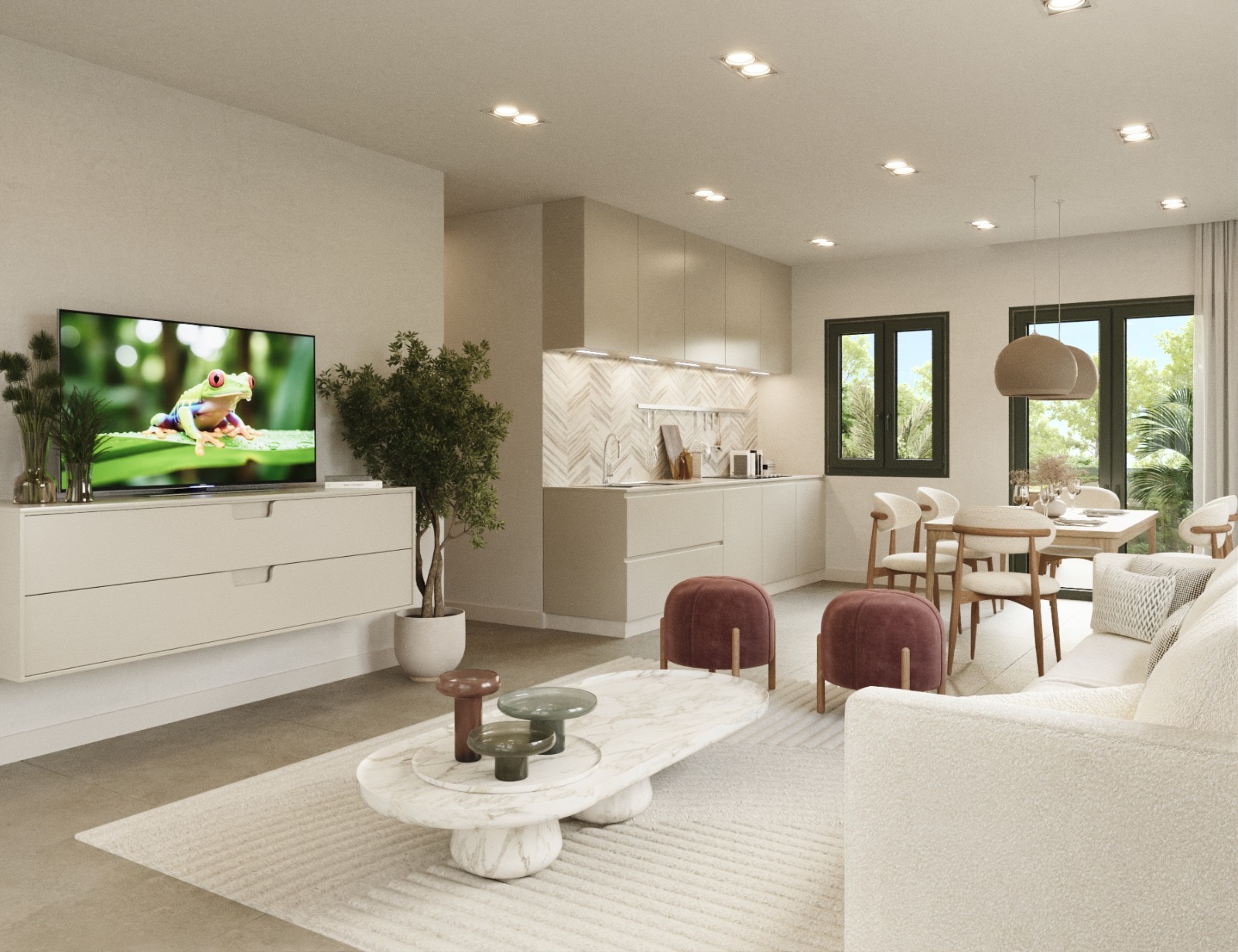 Dúplex en venta en El Campello, Alicante, con jardín y terrazas privados