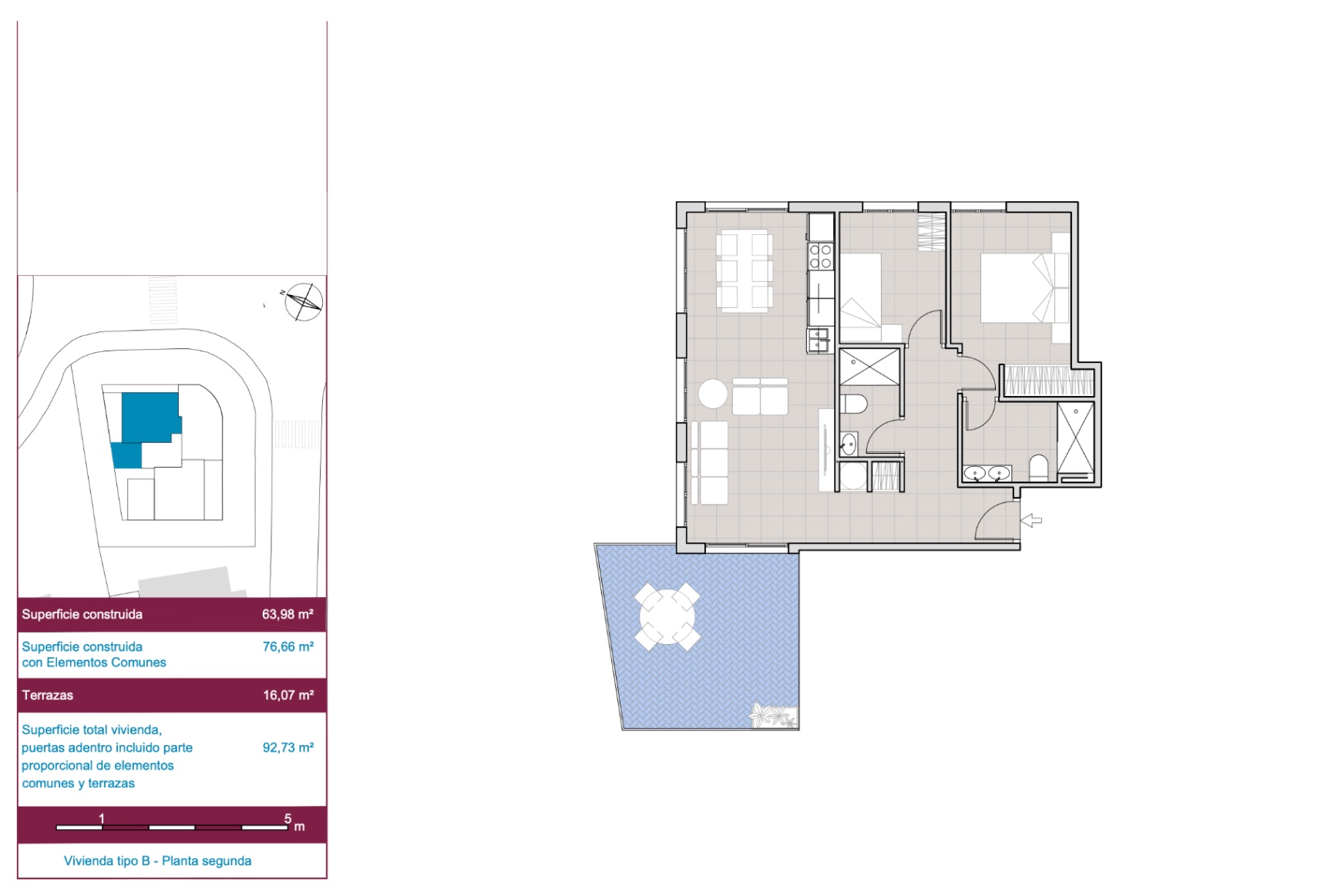 Apartamento en venta de 2 habitaciones en El Campello, Alicante