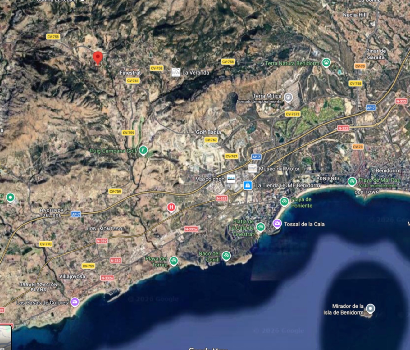 Parcela rustica en Finestrat, Alicante 