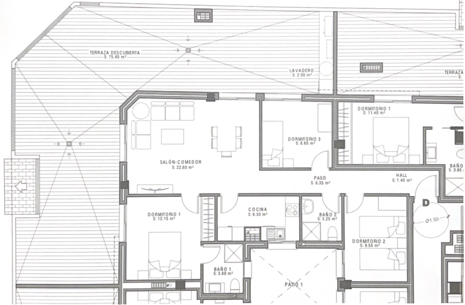Apartamento moderno en el Centro de Alfas del Pi, a estrenar con 3 dormitorios y 2 baños.