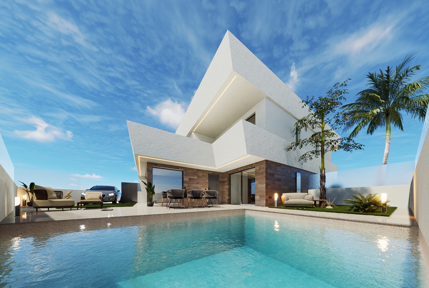 Moderne chalet te koop met 3 slaapkamers in San Pedro del Pinatar