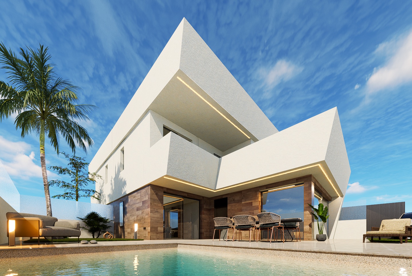 Moderne chalet te koop met 3 slaapkamers in San Pedro del Pinatar