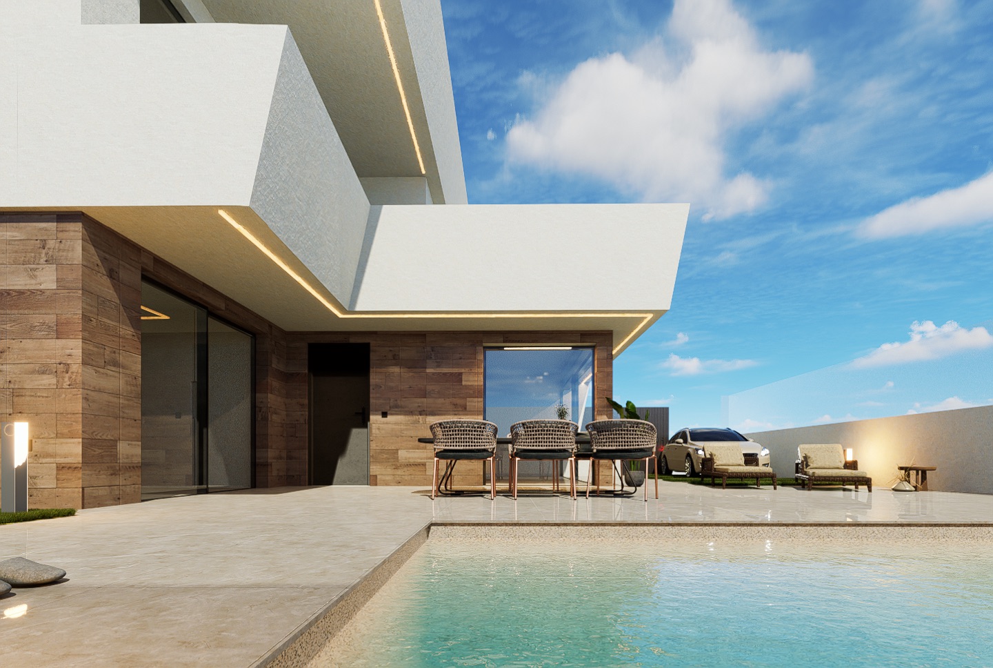Moderne chalet te koop met 3 slaapkamers in San Pedro del Pinatar