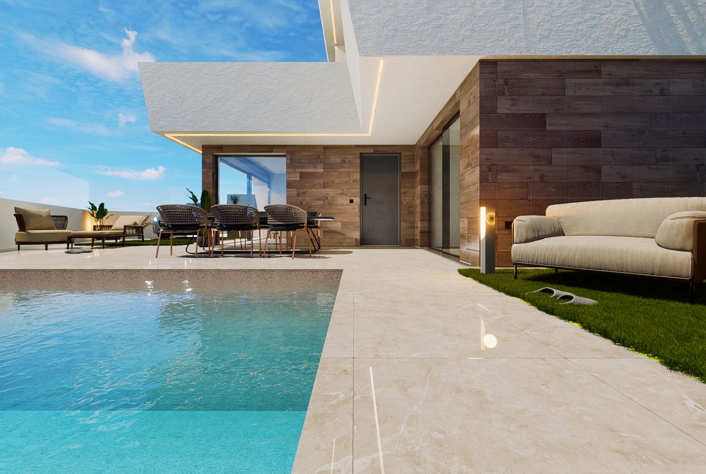 Moderne chalet te koop met 3 slaapkamers in San Pedro del Pinatar